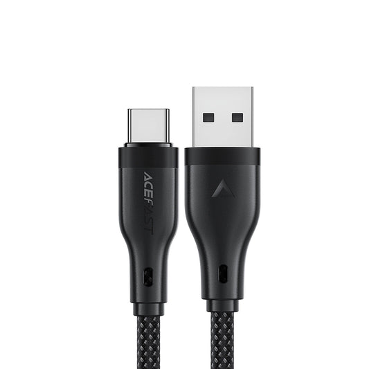 Acefast C8-04 USB-A to USB-C Data and Charging Cable, 18W, 1.2m, Black