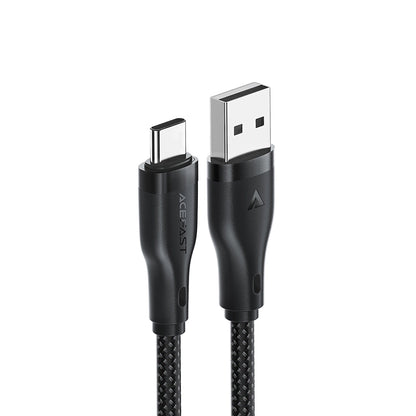 Acefast C8-04 USB-A to USB-C Data and Charging Cable, 18W, 1.2m, Black