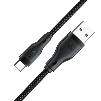 Acefast C8-04 USB-A to USB-C Data and Charging Cable, 18W, 1.2m, Black