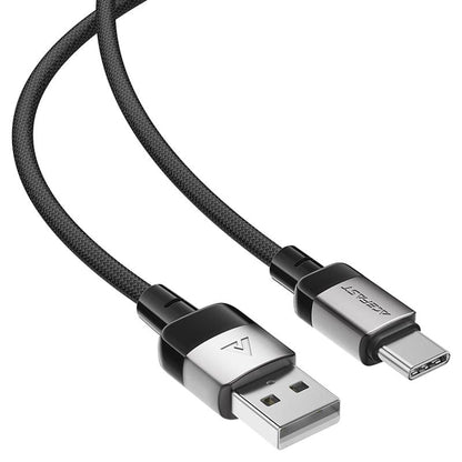USB-A to USB-C Data and Charging Cable Acefast C9-04, 18W, 1.2m, Black