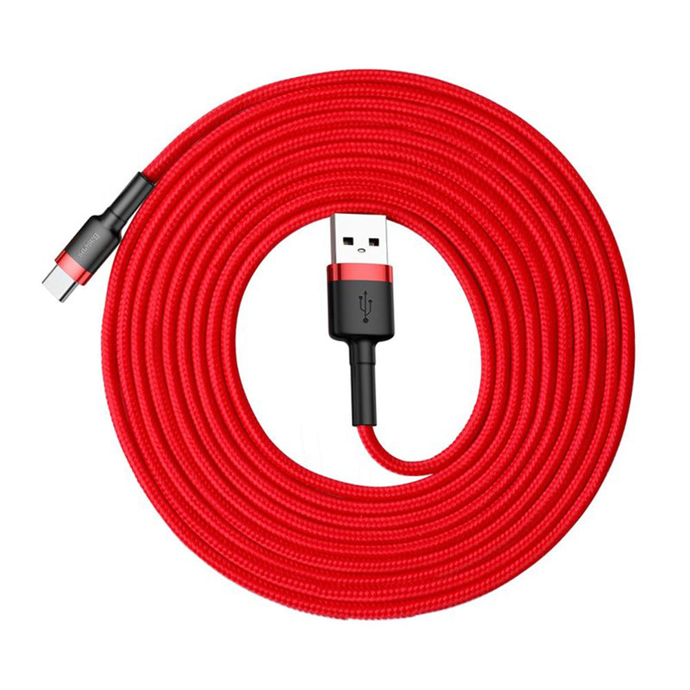 Cable de Datos y Carga USB-A - USB-C Baseus Cafule, 18W, 3m, Rojo CATKLF-U09