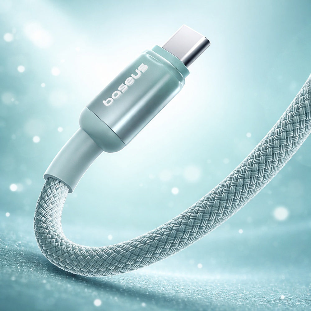 Cable de Datos y Carga USB-A - USB-C Baseus Discolor, 100W, 2m, Azul Verde E0418500