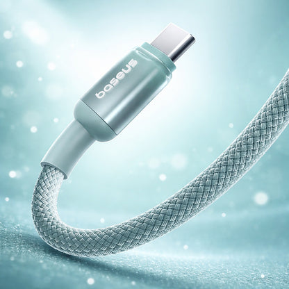 Cable de Datos y Carga USB-A - USB-C Baseus Discolor, 100W, 2m, Azul Verde E0418500