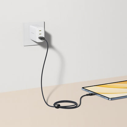 Cable de Datos y Carga USB-A - USB-C Baseus Discolor, 100W, 2m, Azul Verde E0418500