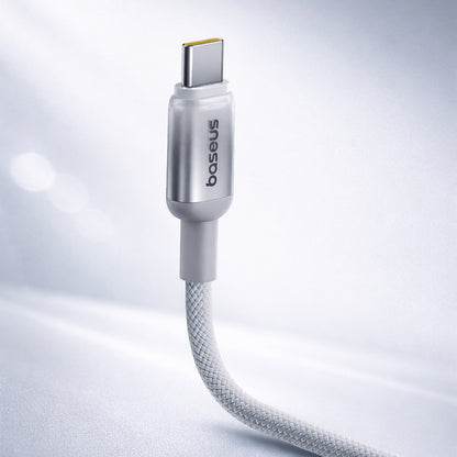 Cable de Datos y Carga USB-A - USB-C Baseus Discolor, 100W, 2m, Plateado E0420700