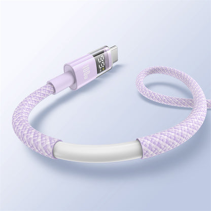 Cable de Datos y Carga USB-A - USB-C Baseus Display 2, 100W, 1m, Morado P10382701511-00