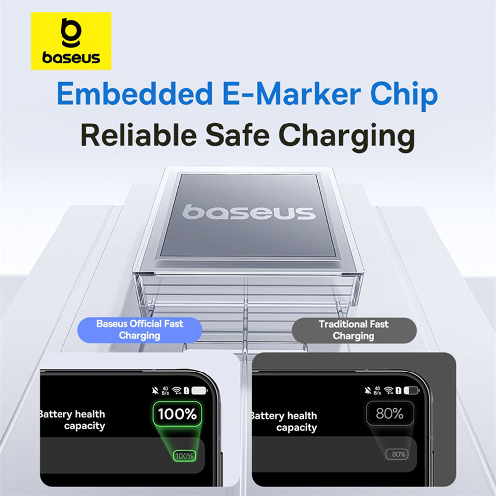 Cable de Datos y Carga USB-A - USB-C Baseus Display 2, 100W, 1m, Morado P10382701511-00