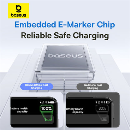 Cable de Datos y Carga USB-A - USB-C Baseus Display 2, 100W, 1m, Morado P10382701511-00