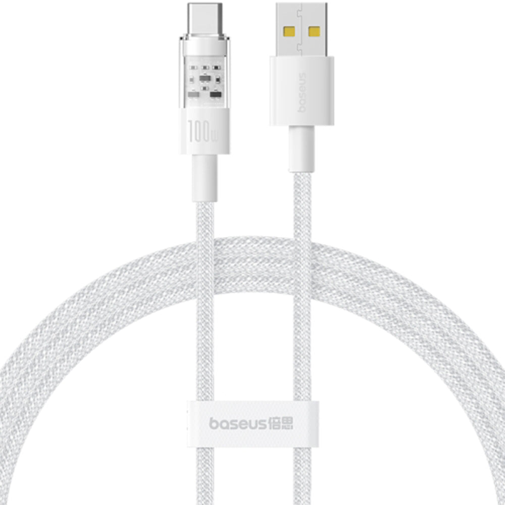 Cable de Datos y Carga USB-A - USB-C Baseus Gem, 100W, 1m, Blanco P10373002211-00