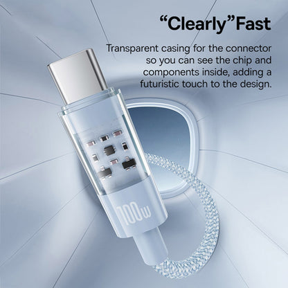 Cable de Datos y Carga USB-A - USB-C Baseus Gem, 100W, 2m, Azul P10373002311-01