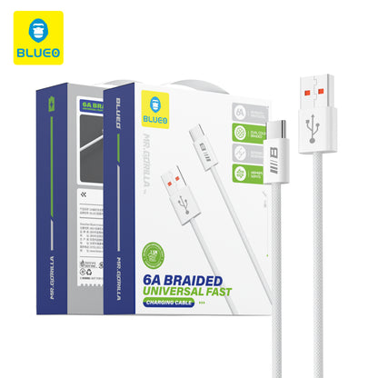 Cable de Datos y Carga USB-A - USB-C Blueo, 18W, 1.5m, Blanco