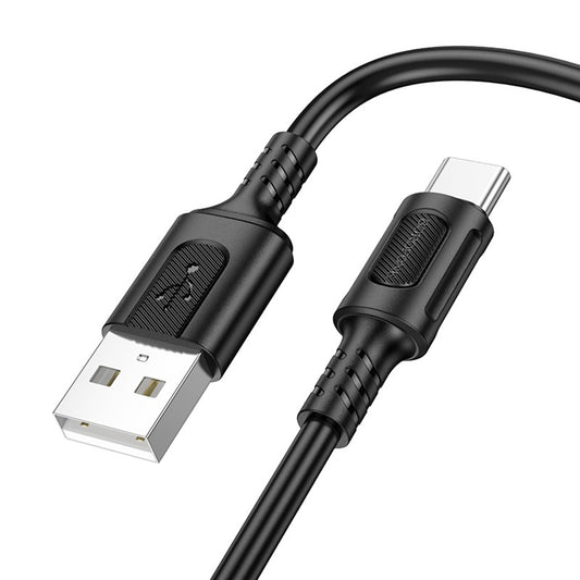 Cable de Datos y Carga USB-A - USB-C Borofone BX111 Feliz, 20W, 1m, Negro
