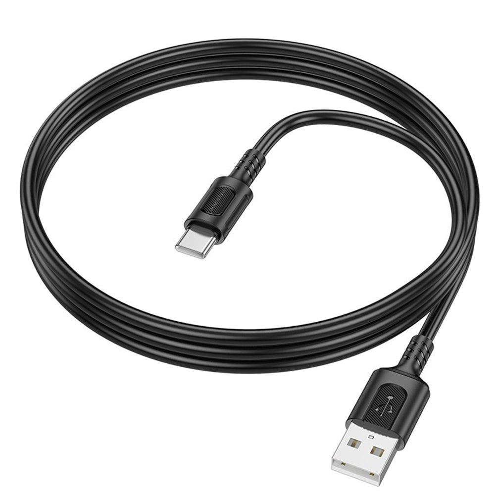 Cable de Datos y Carga USB-A - USB-C Borofone BX111 Feliz, 20W, 1m, Negro
