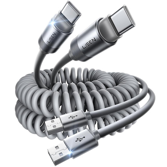 Cable de Datos y Carga USB-A - USB-C Lisen L114, 15W, 1m, Gris YL0125030001