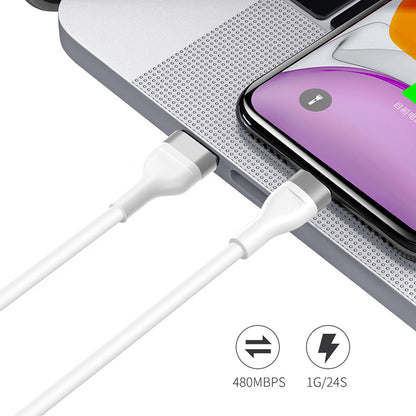 Cable de Datos y Carga USB-A - USB-C Lito LD02C, 18W, 1.2m, Blanco