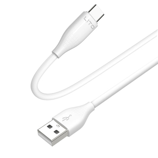 Cable de Datos y Carga USB-A - USB-C Lito LD03T, 18W, 1m, Blanco