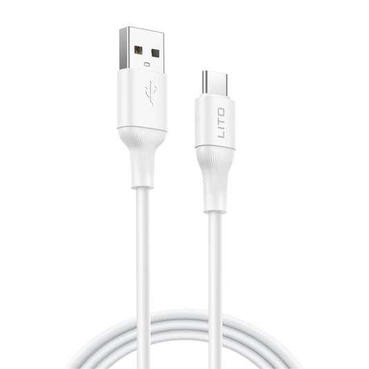 Cable de Datos y Carga USB-A - USB-C Lito LD06T, 18W, 1m, Blanco