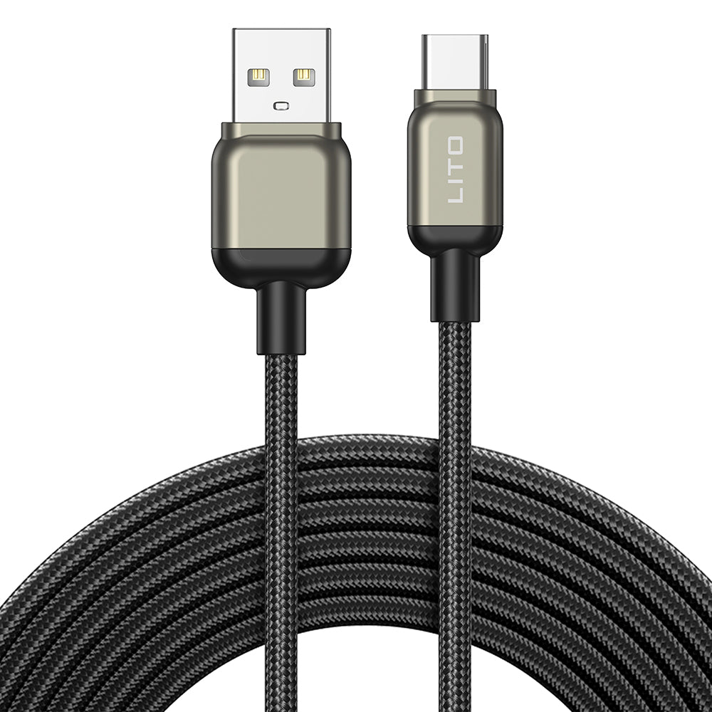 Cable de Datos y Carga USB-A - USB-C Lito LD17, 18W, 1m, Negro