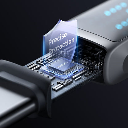 Cable de Datos y Carga USB-A - USB-C McDodo CA-2350 Display, 100W, 1.2m, Negro