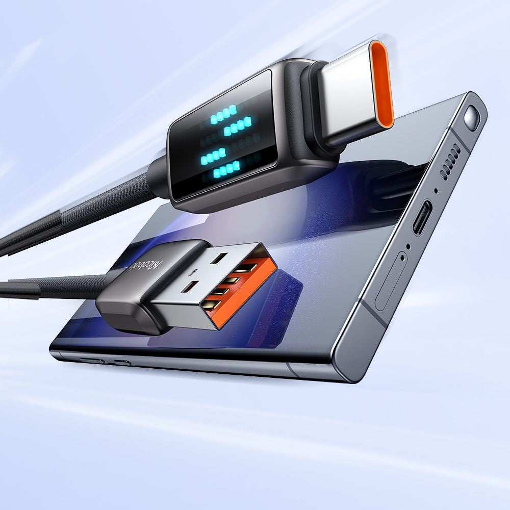 Cable de Datos y Carga USB-A - USB-C McDodo CA-2350 Display, 100W, 1.2m, Negro