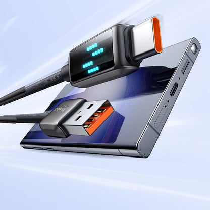 Cable de Datos y Carga USB-A - USB-C McDodo CA-2350 Display, 100W, 1.2m, Negro