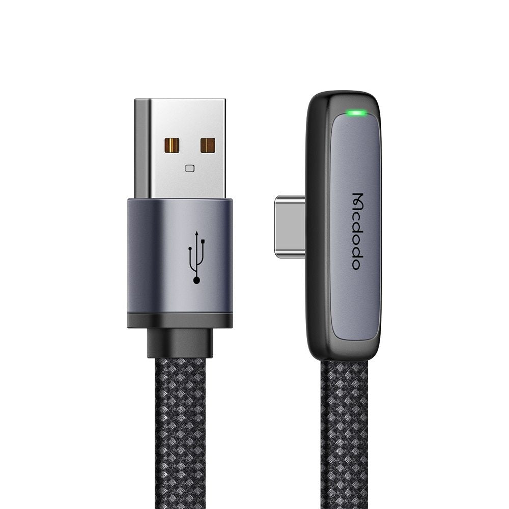 Cable de Datos y Carga USB-A - USB-C McDodo CA-3340 Angled, 100W, 1.2m, Negro