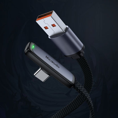 Cable de Datos y Carga USB-A - USB-C McDodo CA-3340 Angled, 100W, 1.2m, Negro