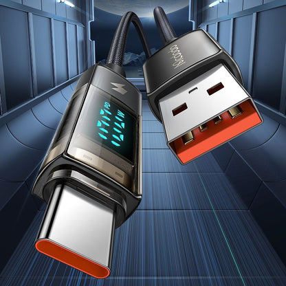 Cable de Datos y Carga USB-A - USB-C McDodo CA-3630 Display Auto Power Off, 66W, 1.2m, Negro