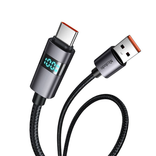 Cable de Datos y Carga USB-A - USB-C McDodo CA-6520 Display, 100W, 1.2m, Negro