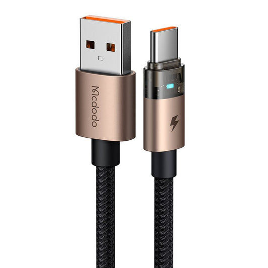 Cable de Datos y Carga USB-A - USB-C McDodo CA-6891, 66W, 1.2m, Dorado