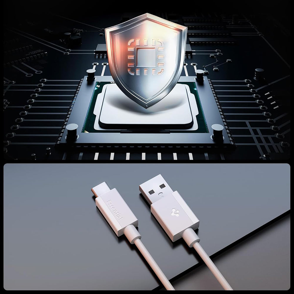 Cable de Datos y Carga USB-A - USB-C Spigen EB6015AC, 60W, 1.5m, Blanco ACA10413