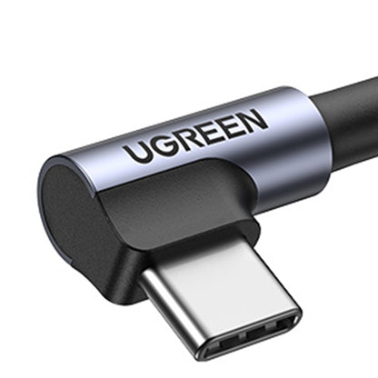 Cable de Datos y Carga USB-A - USB-C UGREEN US284 Angled, 18W, 0.5m, Gris