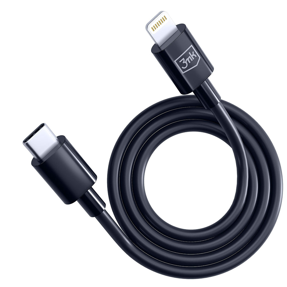Cable de Datos y Carga USB-C - Lightning 3MK Hyper, 20W, 1.2m, Blanco