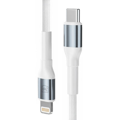 Cable de Datos y Carga USB-C - Lightning 3MK Hyper N, 20W, 1m, Blanco