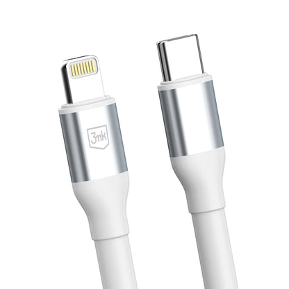 Cable de Datos y Carga USB-C - Lightning 3MK Hyper N, 20W, 1m, Blanco