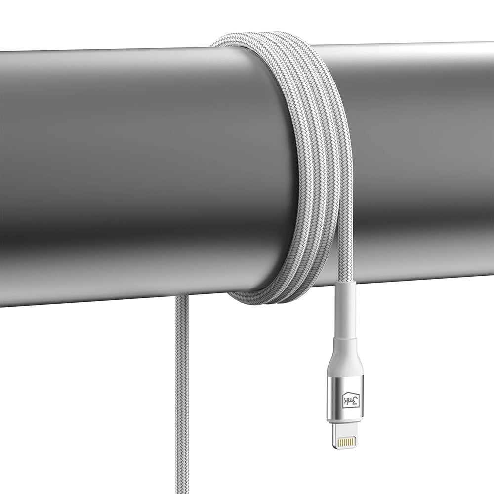 Cable de Datos y Carga USB-C - Lightning 3MK Hyper N, 20W, 1m, Blanco