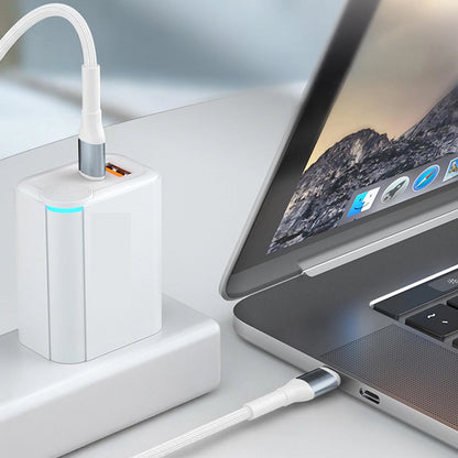 Cable de Datos y Carga USB-C - Lightning 3MK Hyper N, 20W, 1m, Blanco