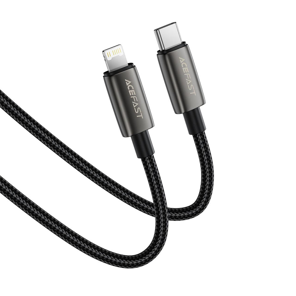 Cable de Datos y Carga USB-C - Lightning Acefast C23-01, 30W, 1.2m, Negro