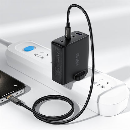 Cable de Datos y Carga USB-C - Lightning Acefast C23-01, 30W, 1.2m, Negro