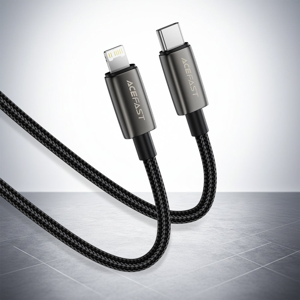 Cable de Datos y Carga USB-C - Lightning Acefast C23-01, 30W, 1.2m, Negro