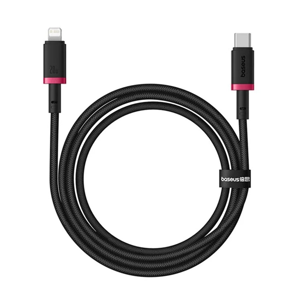 Cable de Datos y Carga USB-C - Lightning Baseus Dura Series, 20W, 1m, Rojo Negro P10377800U01-01