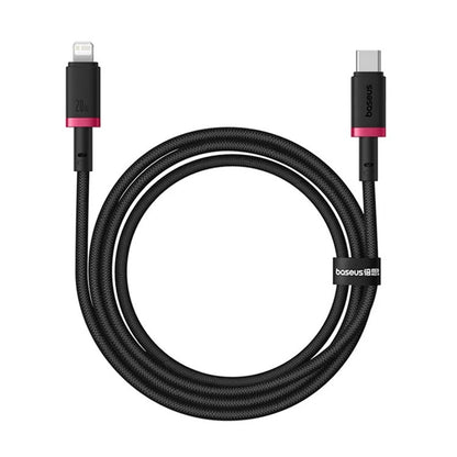 Cable de Datos y Carga USB-C - Lightning Baseus Dura Series, 20W, 1m, Rojo Negro P10377800U01-01