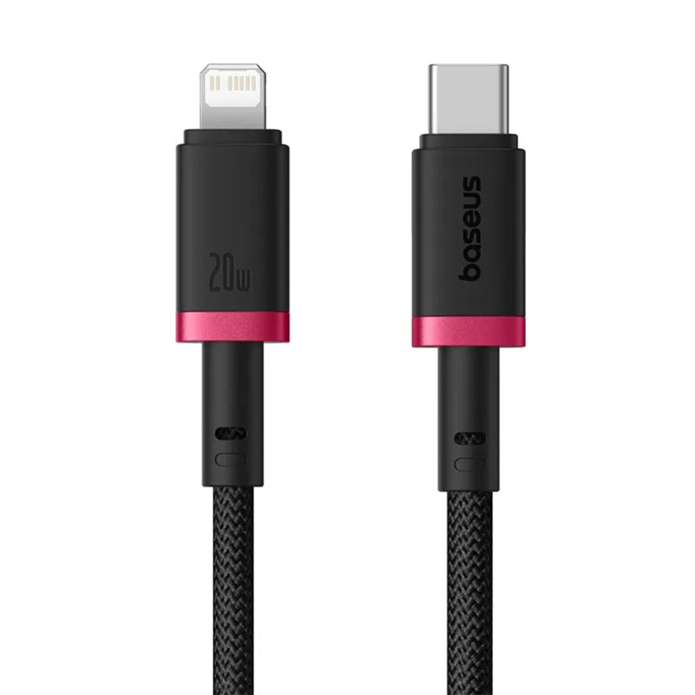 Cable de Datos y Carga USB-C - Lightning Baseus Dura Series, 20W, 1m, Rojo Negro P10377800U01-01