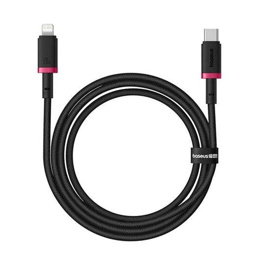 Cable de Datos y Carga USB-C - Lightning Baseus Dura Series, 20W, 2m, Rojo Negro E0420802
