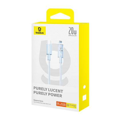 Cable de Datos y Carga USB-C - Lightning Baseus Gem, 20W, 1m, Azul P10373001311-00