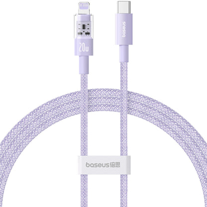 Cable de Datos y Carga USB-C - Lightning Baseus Gem, 20W, 1m, Morado P10373001511-00