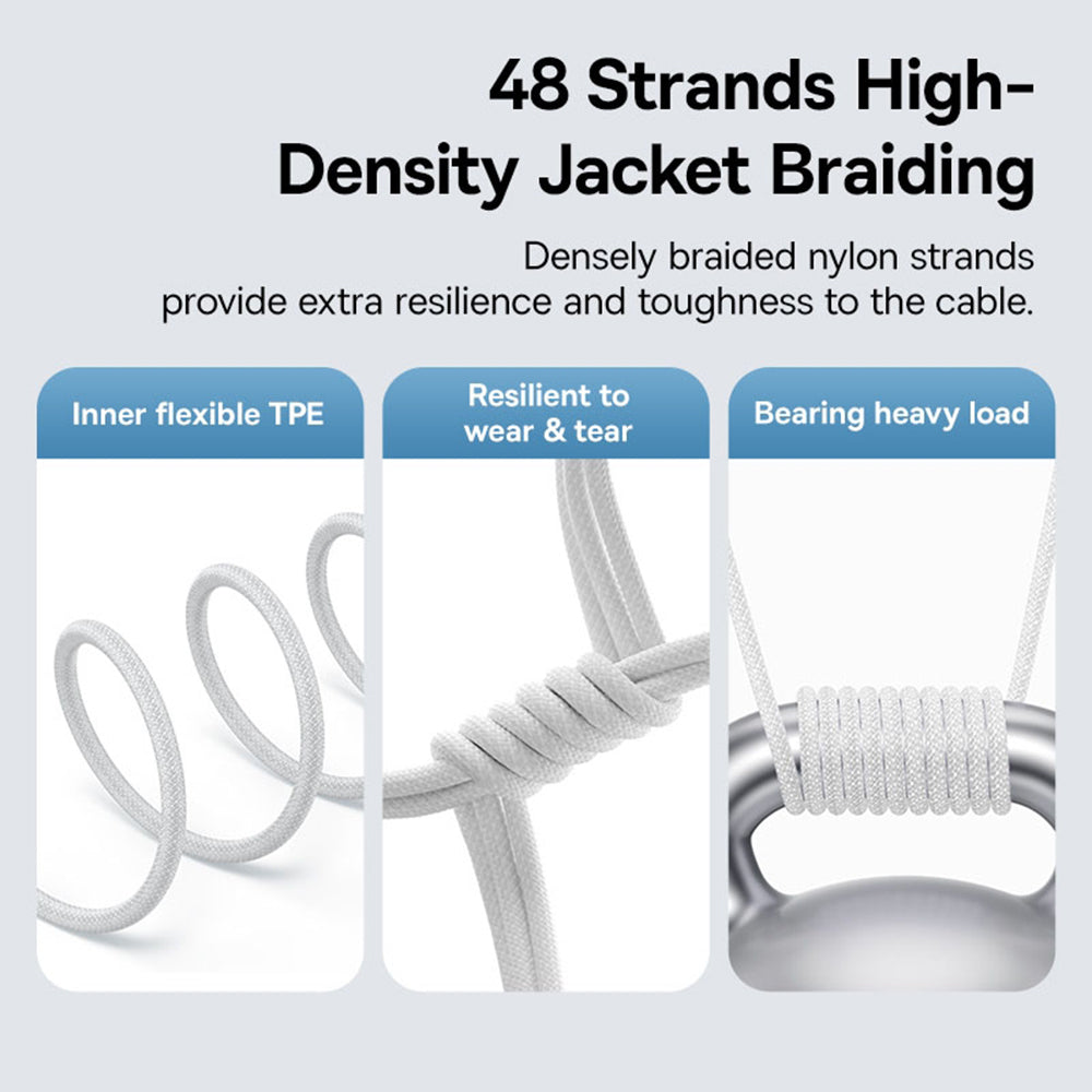 Cable de Datos y Carga USB-C - Lightning Baseus Gem, 20W, 2m, Blanco P10373001211-01