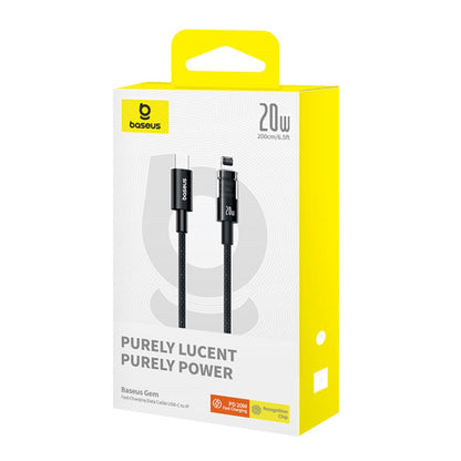 Cable de Datos y Carga USB-C - Lightning Baseus Gem, 20W, 2m, Blanco P10373001211-01