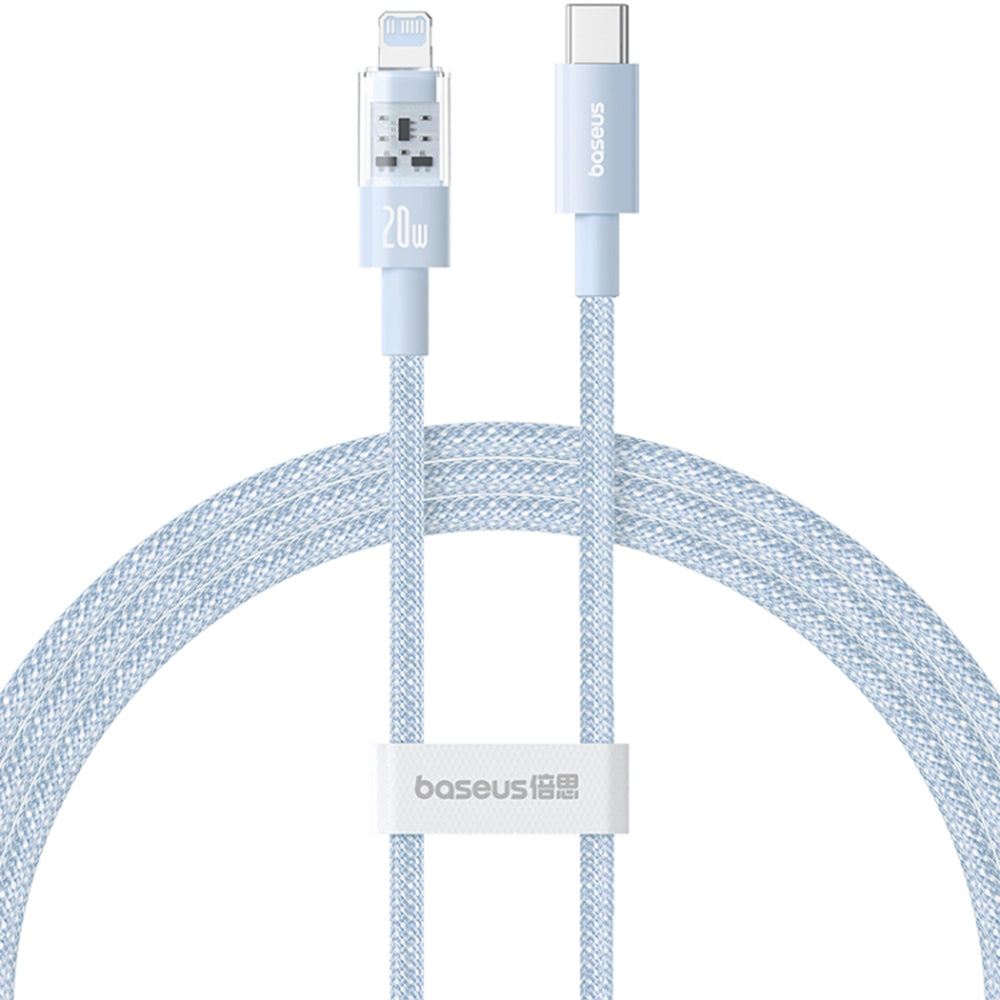 Cable de Datos y Carga USB-C - Lightning Baseus Gem, 20W, 2m, Azul P10373001311-01