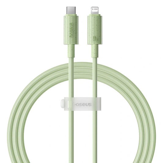 Cable de Datos y Carga USB-C - Lightning Baseus Habitat, 20W, 1m, Verde P10360201631-00